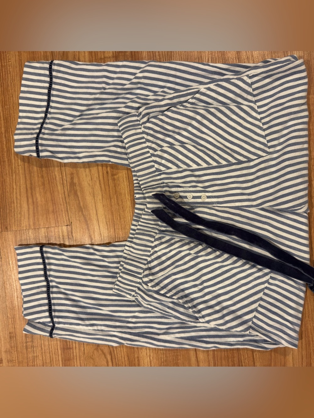 Aerie Navy and White Striped Pajama Set